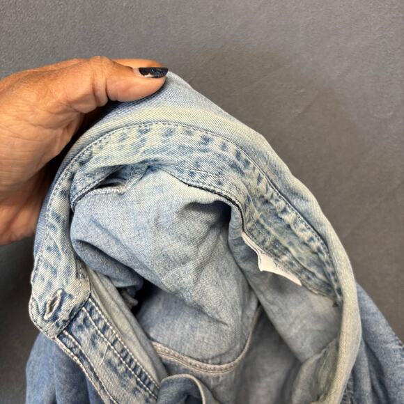 Vintage Bobbie Brooks Denim Shirt Floral Embroidered 2XL Button Up Cottagecore - Picture 12 of 12